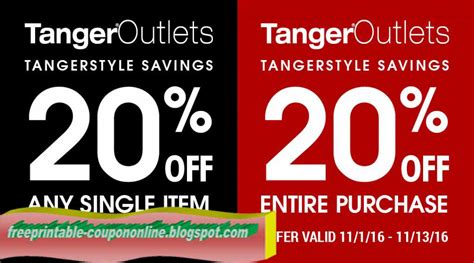 tanger outlets coupons printable.